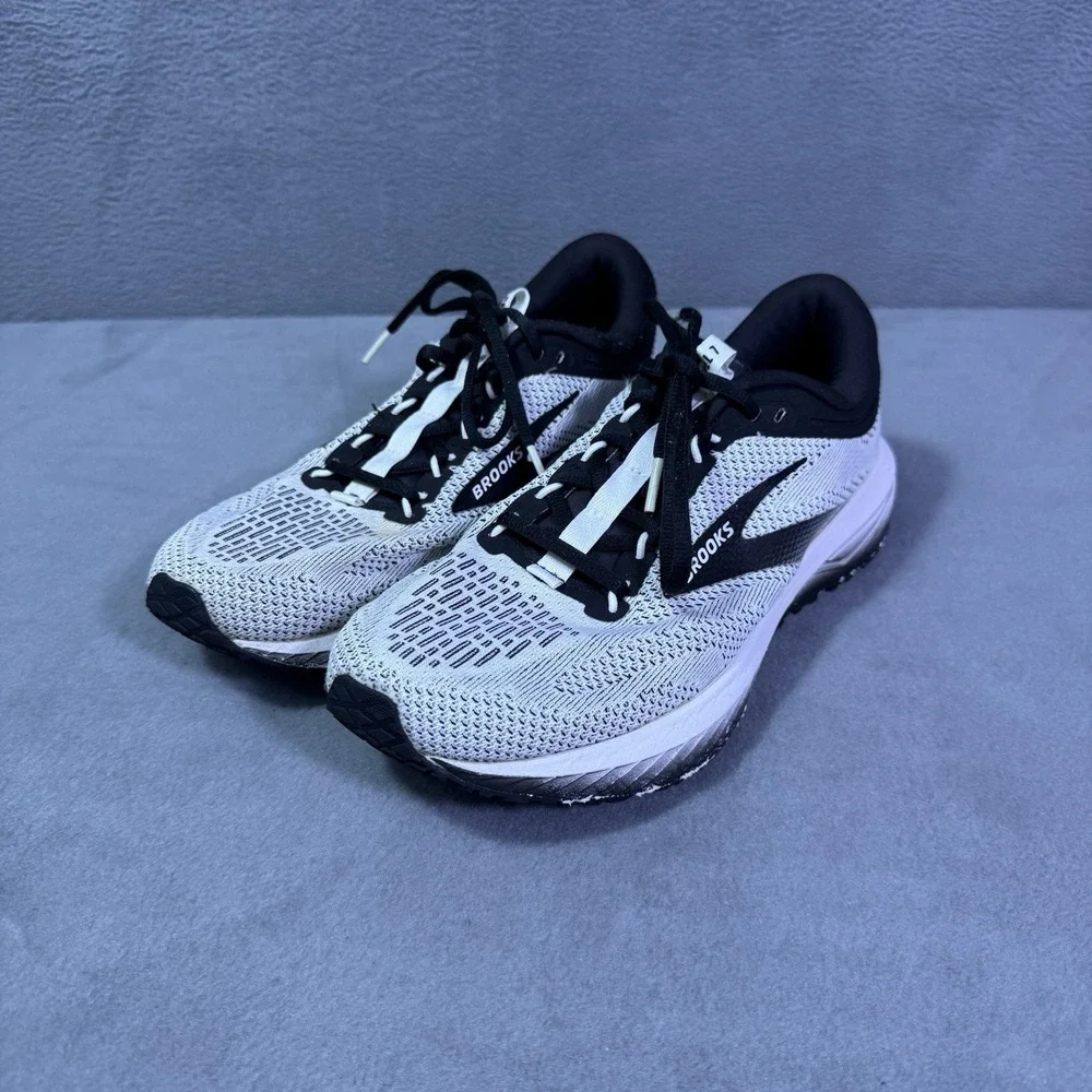 Brooks Revel 7 Shoes Mens 9 D White Gray Black Running Sneakers 110435 Modern
